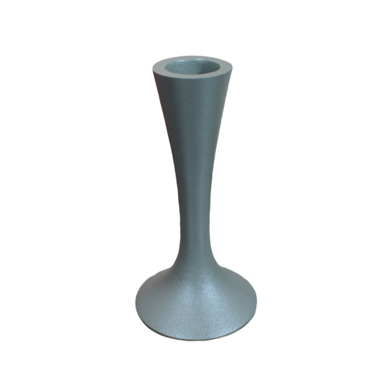 Bougeoir de table en aluminium, gris, H 5 po x l 2,5 po x P 2,5 po