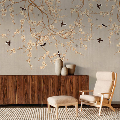 Papier peint fleurs de cerisier en fleurs