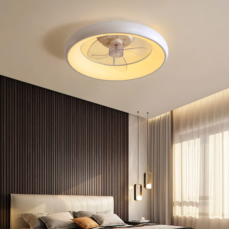 Calirae Ceiling Fan with LED Lights, White