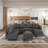 Tomario 8- Piece Upholstered L-Shaped Modular Sectional With Storage Ottoman-73474419