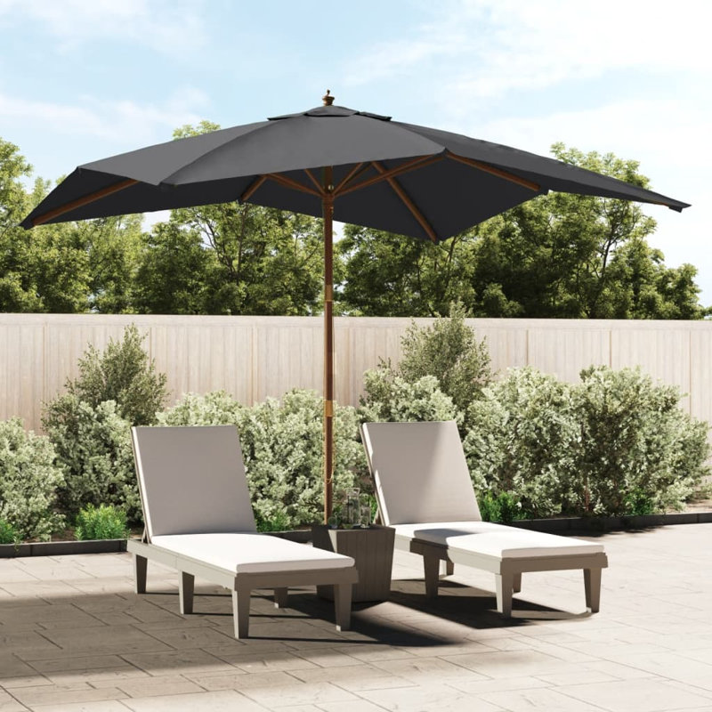 Baheerathan 300cm Market Parasol, Black