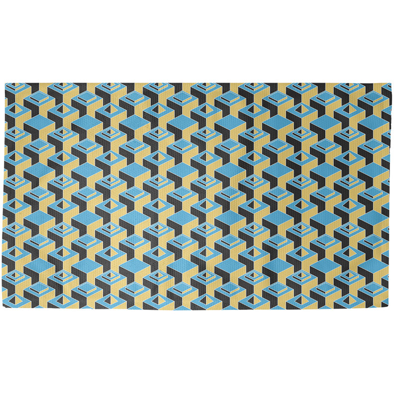 Jordao Geometric Indoor Rug, Rectangle 3' x 5'