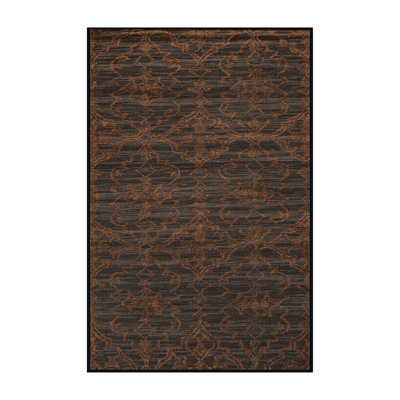 Tapis brun treillis lavable à la machine