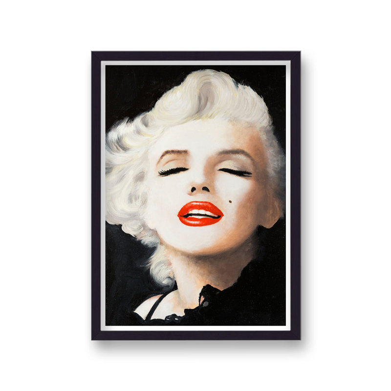 Marilyn Monroe Pop Art Style Seductive Pose Portrait - Single Picture Frame Painting
