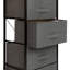 Commode de rangement verticale à 4 tiroirs avec plateau en bois et tiroirs en tissu Colne-61763954