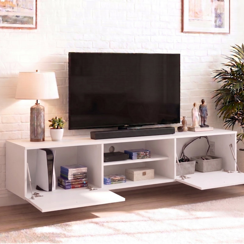 Meuble télé 70 po Waco, Blanc