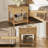 24" Solid Wood End Table with Drawer & Shelf, Side Table with Spindle Leg for Living Room & Bedroom-422995748
