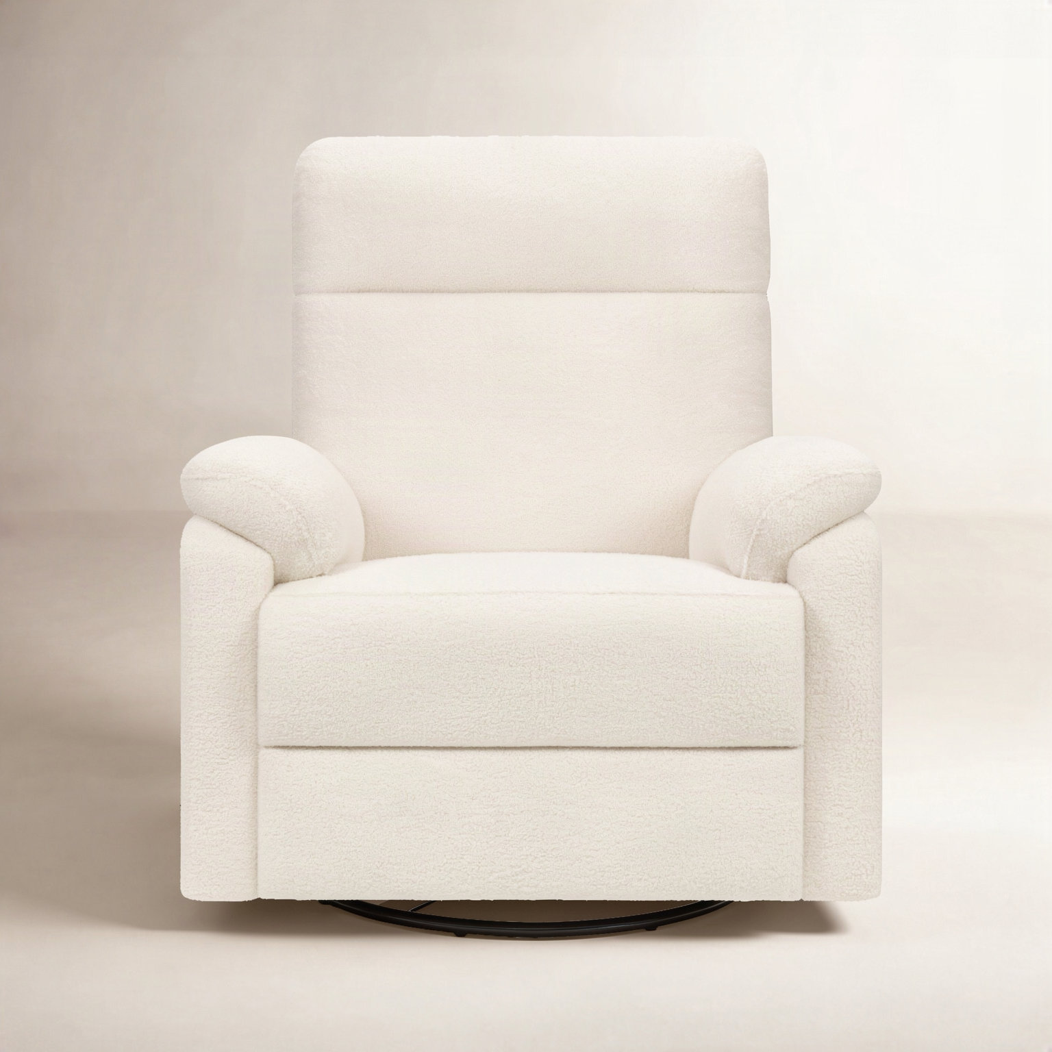 Suzy Swivel Glider, Cozy Cream Boucle