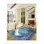 Tapis décoratif bleu lavable traditionnel-358917727