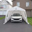 Abri de voiture pingouin en forme de gazebo, 3,35 m x 6,10 m - Blanc