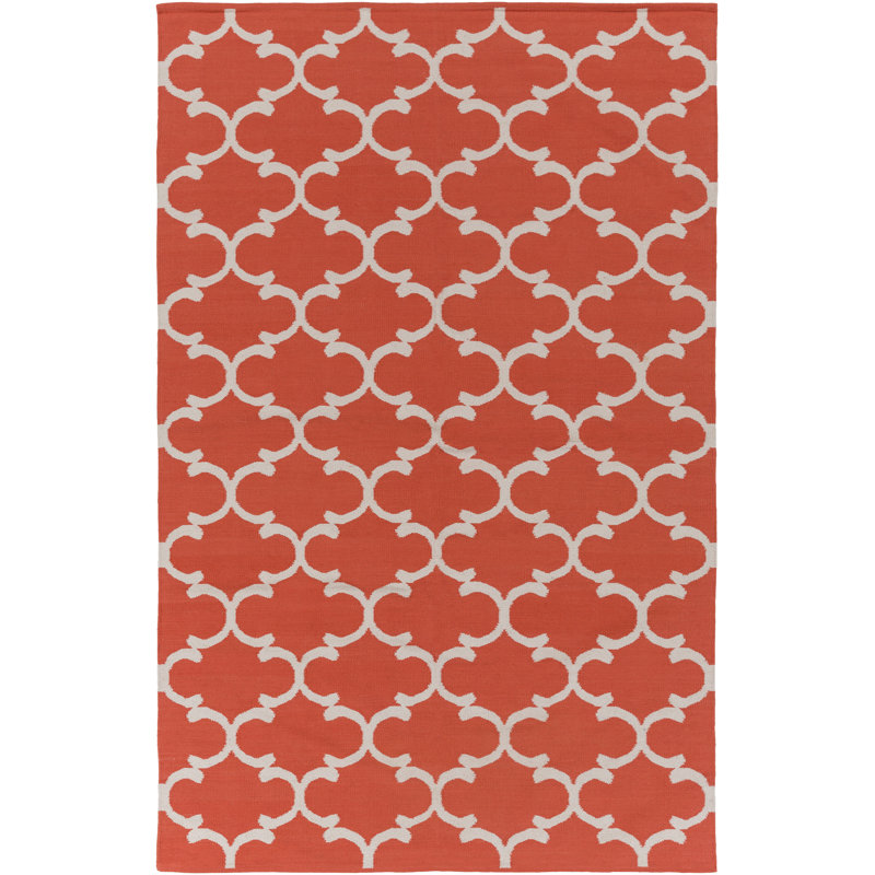 Ayles Cotton Geometric Indoor Rug, Rectangle 8' x 10'