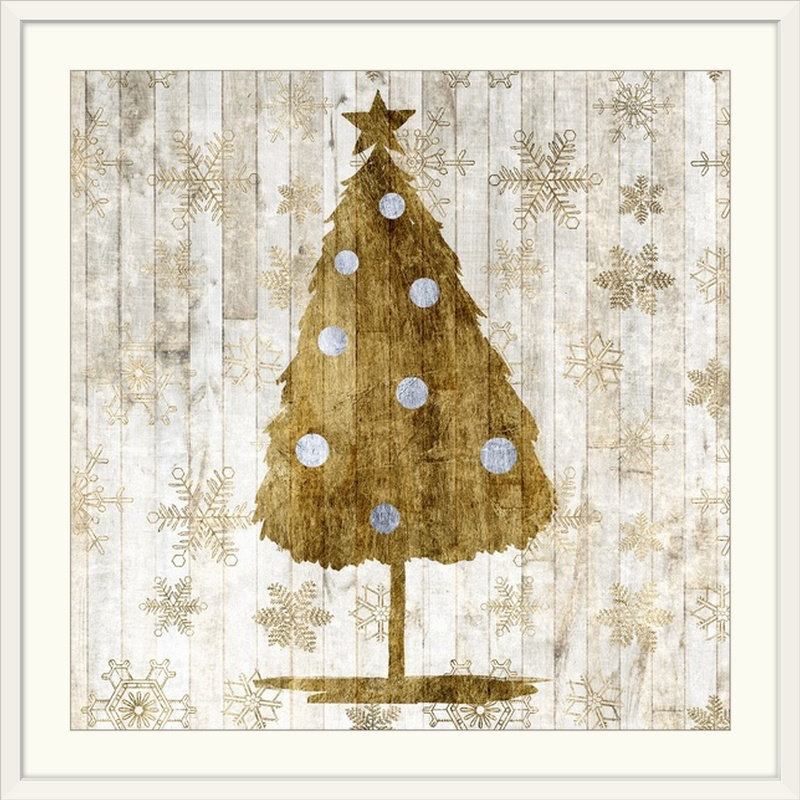 «Ocallaghan Soph sophistiqué Christmas I» par Grace Popp - reproduction, H 24 po x l 24 po x P 1 po, Cadre blanc