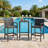 3-Piece All-Weather Patio Bar Furniture Set, 2 Ergonomic Bar Stools With Non-Slip Footrest, 1 Scratch-Resistant Bar Table, Suitable For Patio Bar, Backyard, Deck