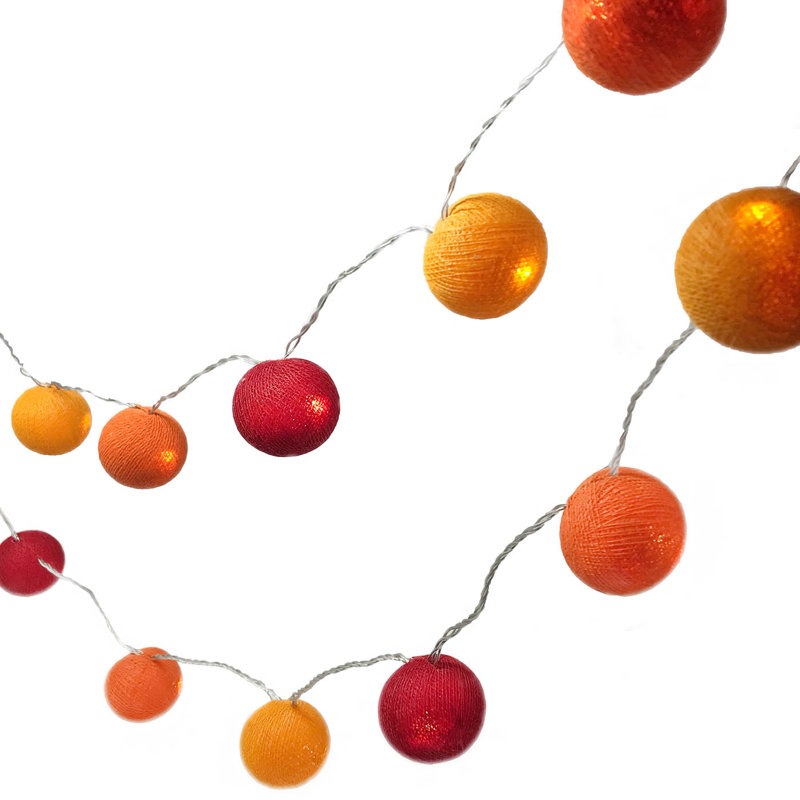 Misti LED Cotton Ball String Light, 10 Lamps - 5 Metre Long