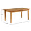 Table de salle à manger d'extérieur en bois 63 po avec 6 chaises empilables avec coussins Amenah-326197182