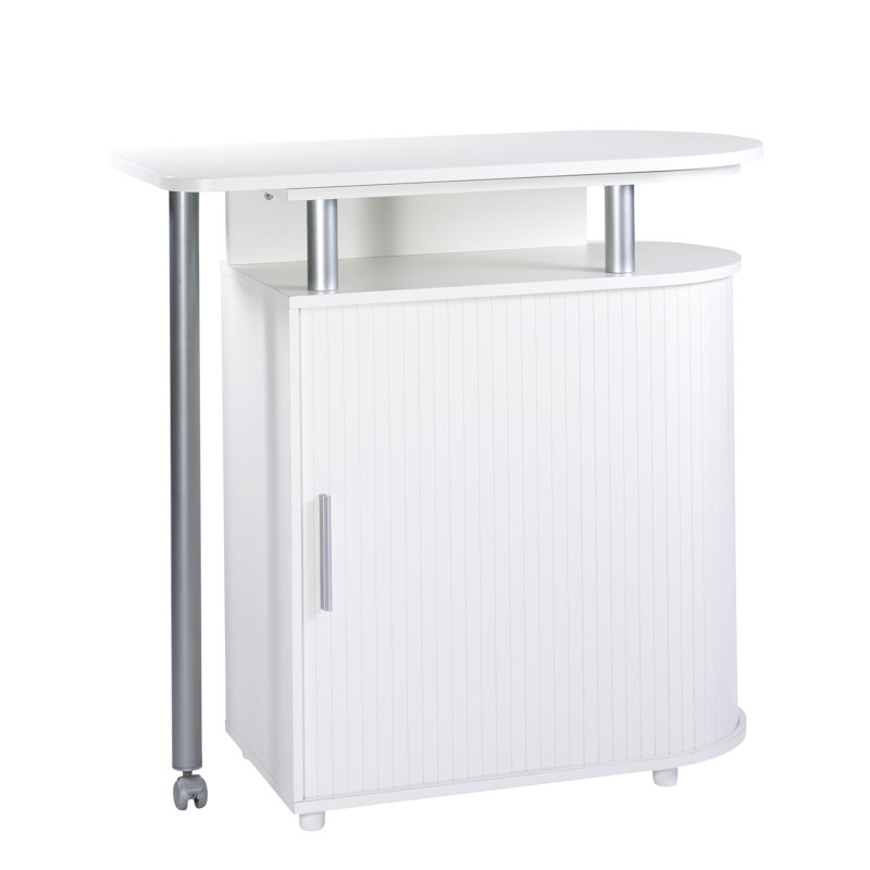 Asylbek Wood Kitchen Island, White