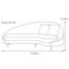Chaise longue en cuir résistante aux rayures des chats-106587726