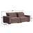 Kitson 89'' Recessed Arms Modular Sofa-662625234