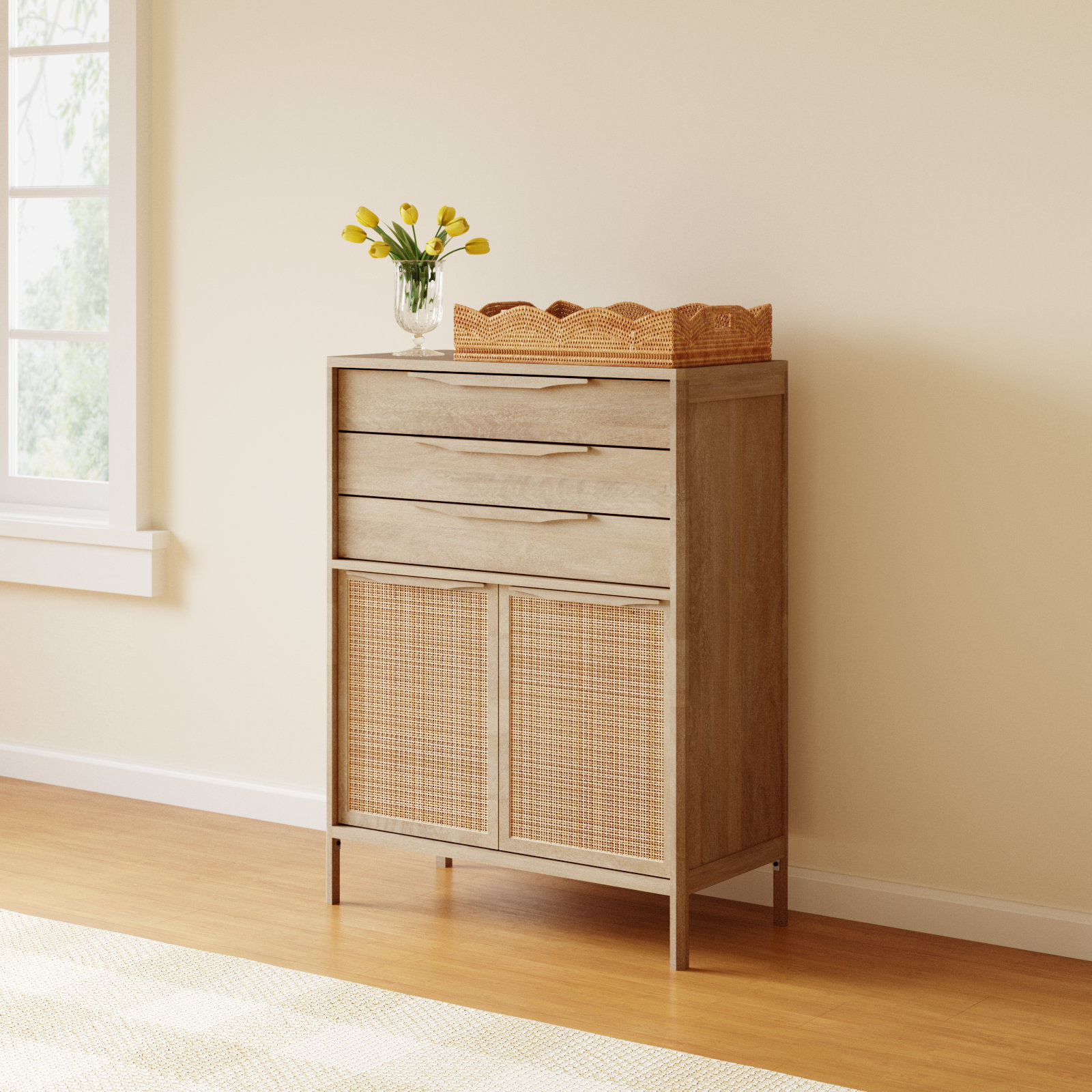 Nellie 3 - Drawer Dresser, Natural Mango