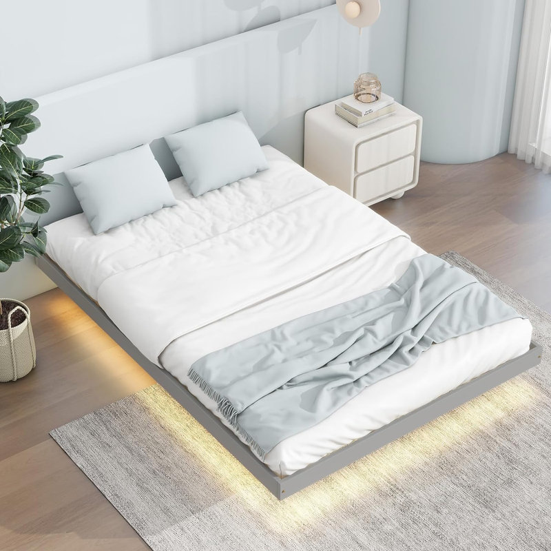 Gurnoor Bed, Full / Double, Gray