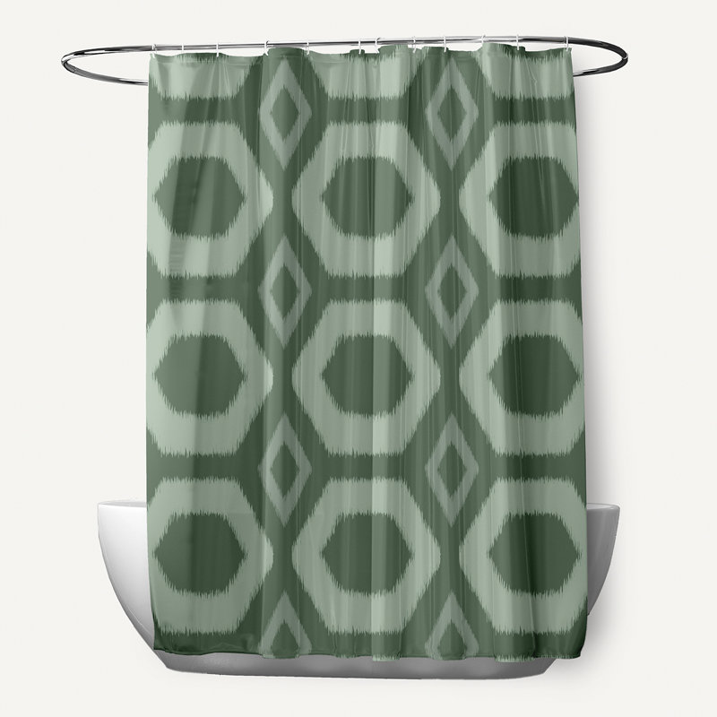 Anita Floral Shower Curtain, Green
