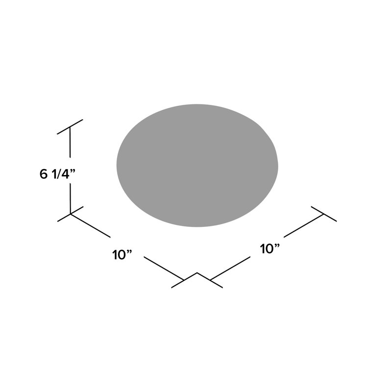 Tambora Handmade Ceramic / Porcelain Table Vase, 6.25" H x 10" W x 10" D
