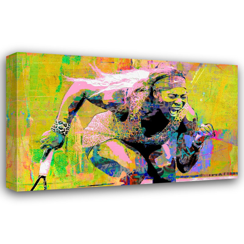 «Serena» par Stephen Chambers - peinture sur toile tendue, H 20 po x l 24 po x P 1,5 po
