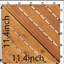 Carreaux de terrasse emboîtables en bois d'acacia naturel de 11,4 po x 11,4 po, revêtement de sol en PP imperméable et résistant aux chocs pour patio et balcon-126096195