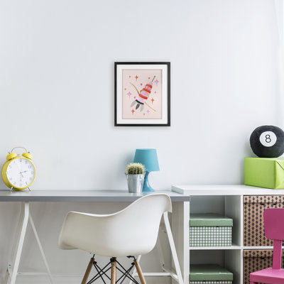 Vaisseau spatial avec impression encadrée sous verre Lasso, design par Nina Jacobs