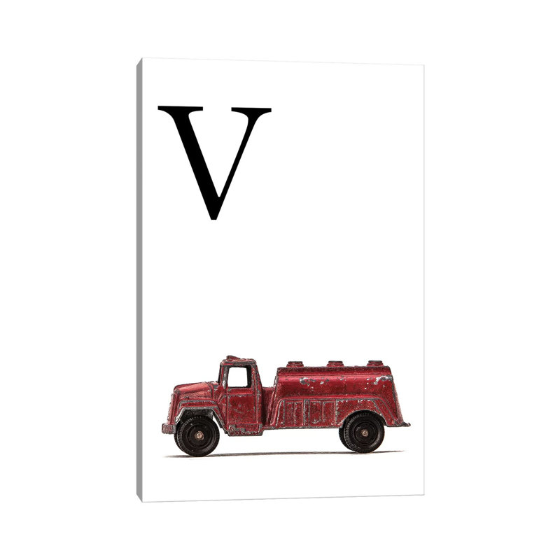 V Water Truck White Letter - Print on Canvas, Wrapped Canvas, 66.04 cm H x 45.72 cm W x 3.175 cm D