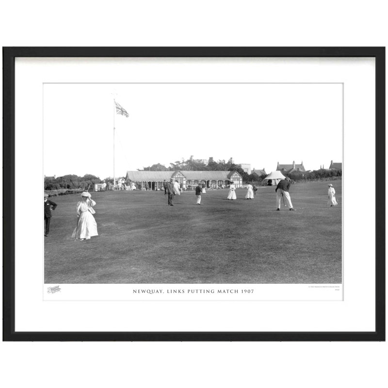 Newquay, Links Putting Match 1907 - Single Picture Frame Print, 40cm H x 50cm W x 2.3cm D