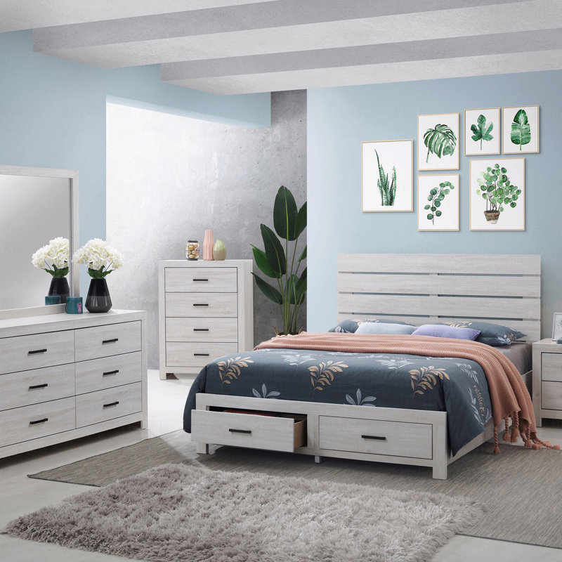 Commode 6 tiroirs, Blanc