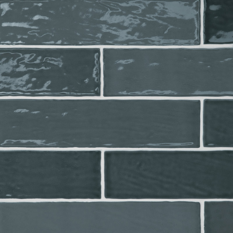 Marin 2.5" x 10" Porcelain Subway Wall & Floor Tile, Midnight Tide