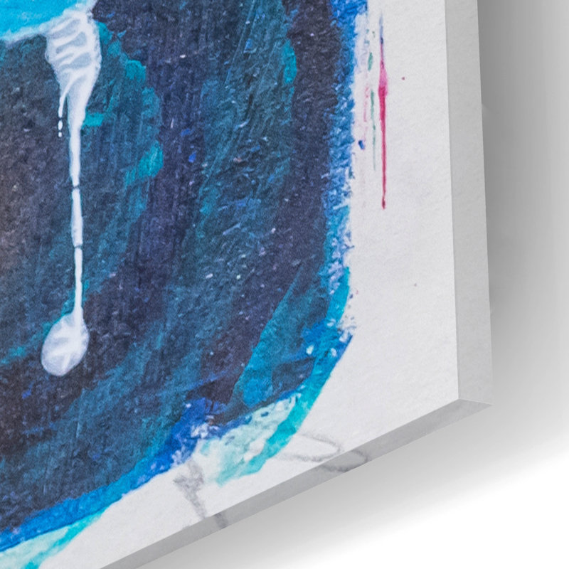 «Spiral Blooms Blue» par St. Hilaire Elizabeth, H 12 po x l 12 po x P 0,13 po