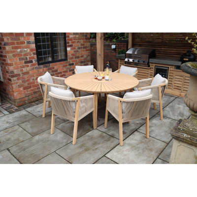 Roma 6 seater 150cm dining set