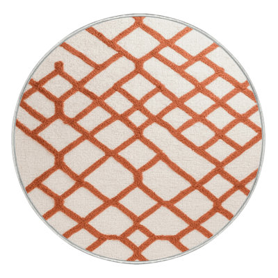 Machine Washable Trellis Beige Area Rug