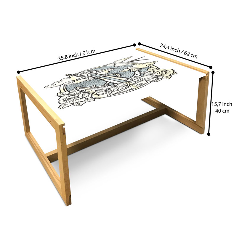 Jaelanie Sled Coffee Table, 90cm H x 62cm W x 40cm D