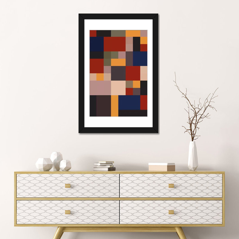 « bauhaus lives », impression sur toile, H 24 po x l 16 po x P 1 po, Papier d'art encadré noir, Blanc