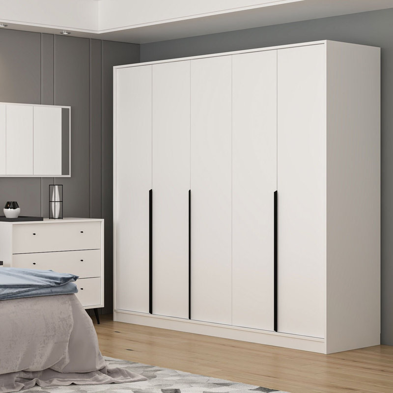 Elina Manufactured Wood Wardrobe, Grey