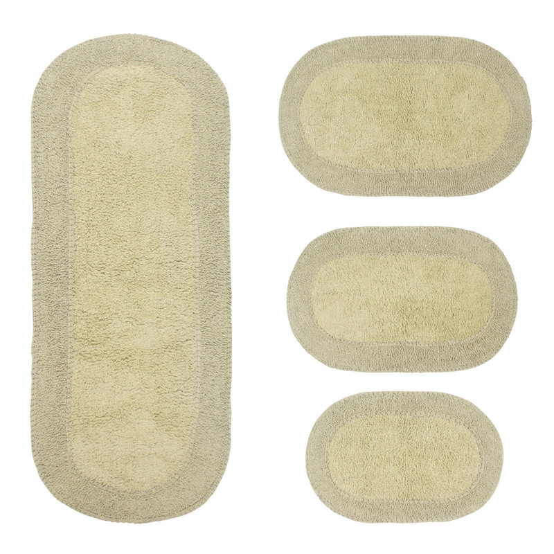Tapis de bain 100% coton Eveland, Sauge