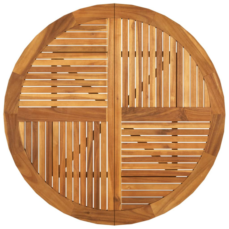 Cormarion Round Acacia Folding Outdoor Dining Table , cm W cm D, 75cm H x 110cm L x 110cm D
