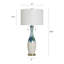 Ceramic Table Lamp - Ceramic Wave - White Shade
