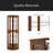 6 Shelf Corner Curio Display Cabinet With Lights, Mirrors And Adjustable Shelves(E26 Light Bulb Not Included)-1109104344