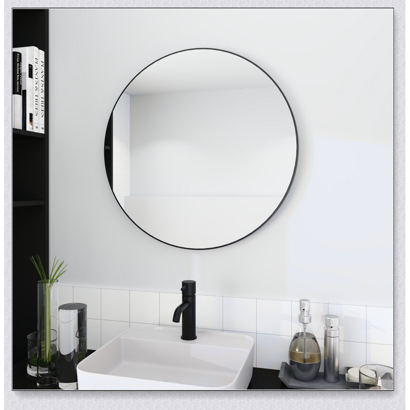 Cadre de salle de bain en aluminium noir