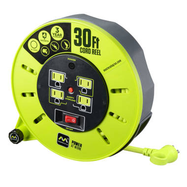 Retractable cord reel with 50 foot electric cord (w2273) - CENTRE