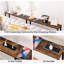 70.9" Narrow Console Table With Charging Station,Rustic Brown