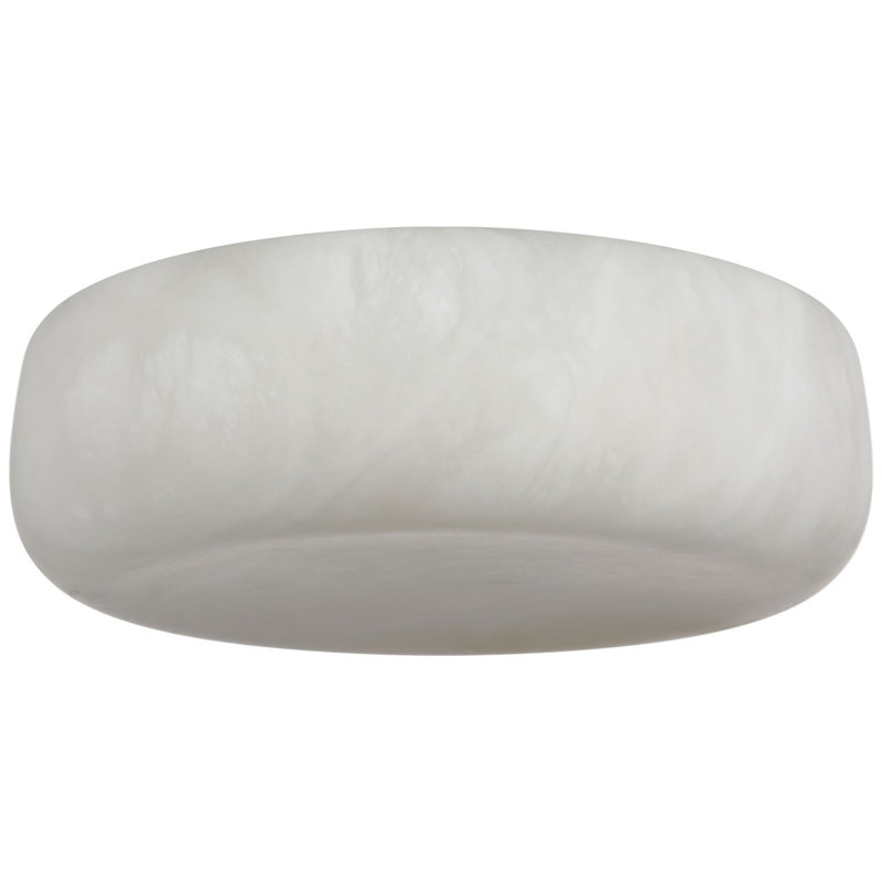 Kelly Wearstler Formosa 17" Flush Mount, Alabaster/Polished Nickel