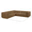 Landis Fabric Upholstered 3Pc. Modular Sectional-1513607700