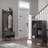 RiverRidge Woodbury Hall Tree with Entryway Bench, Shoe Storage, Coat Hooks & Cubby Storage - Weathered Woodgrain