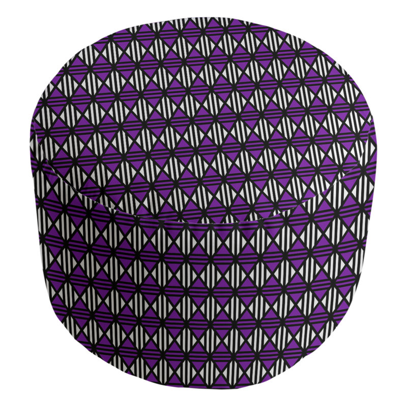 Repose-pieds Avicia, Noir / mauve iris